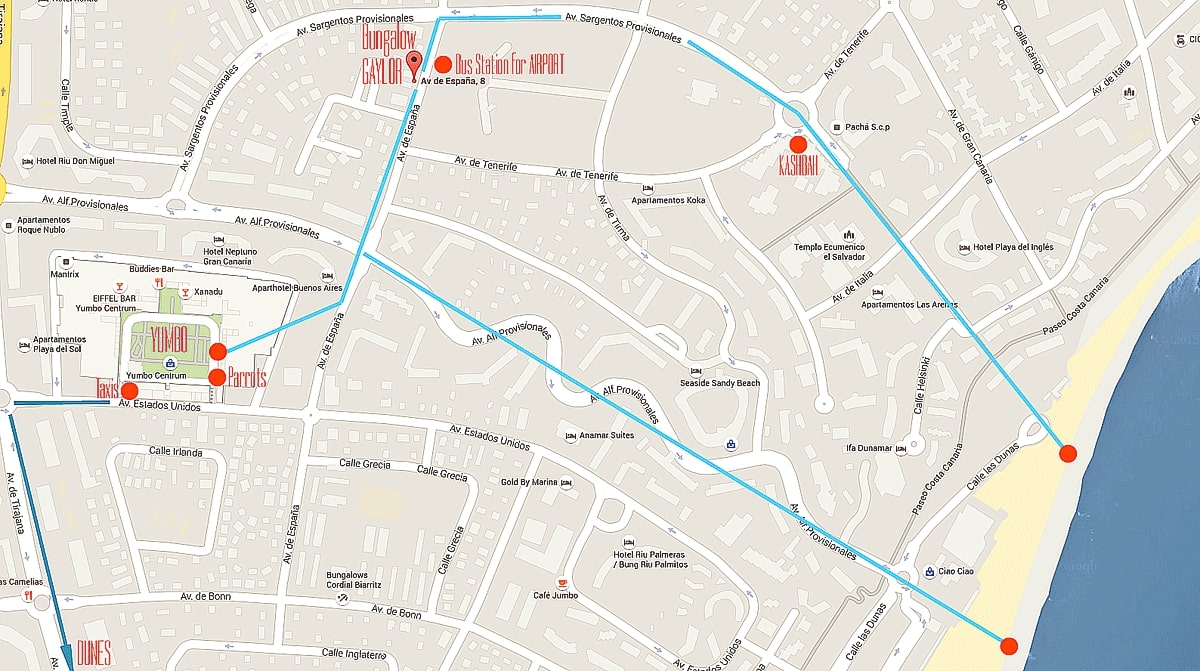 Mapa barrio Bungalow-Gaylor